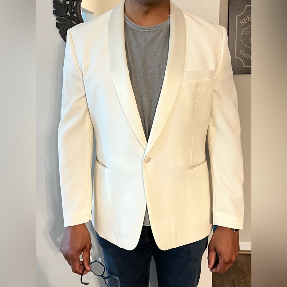 Lauren Ralph Lauren White cream Dinner Jacket Men’s wool